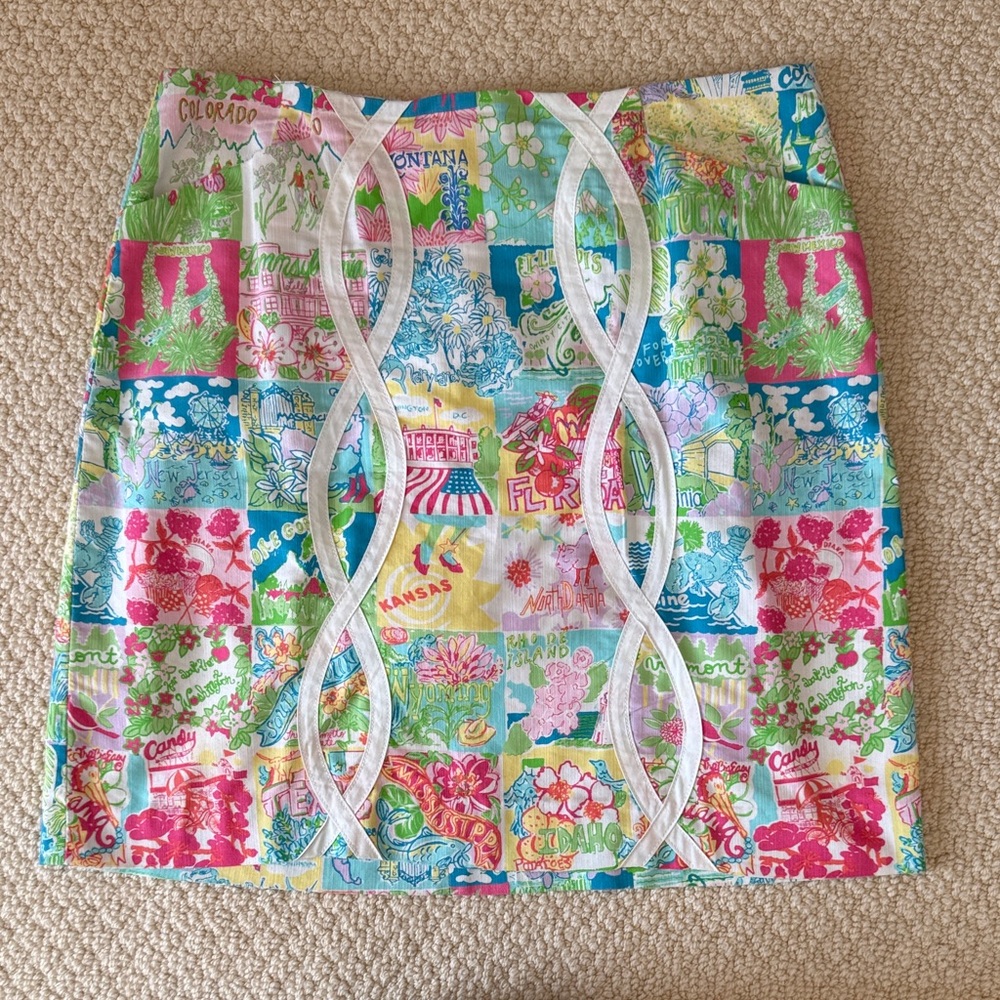 Lilly Pulitzer - Colorful Patchwork Skirt
